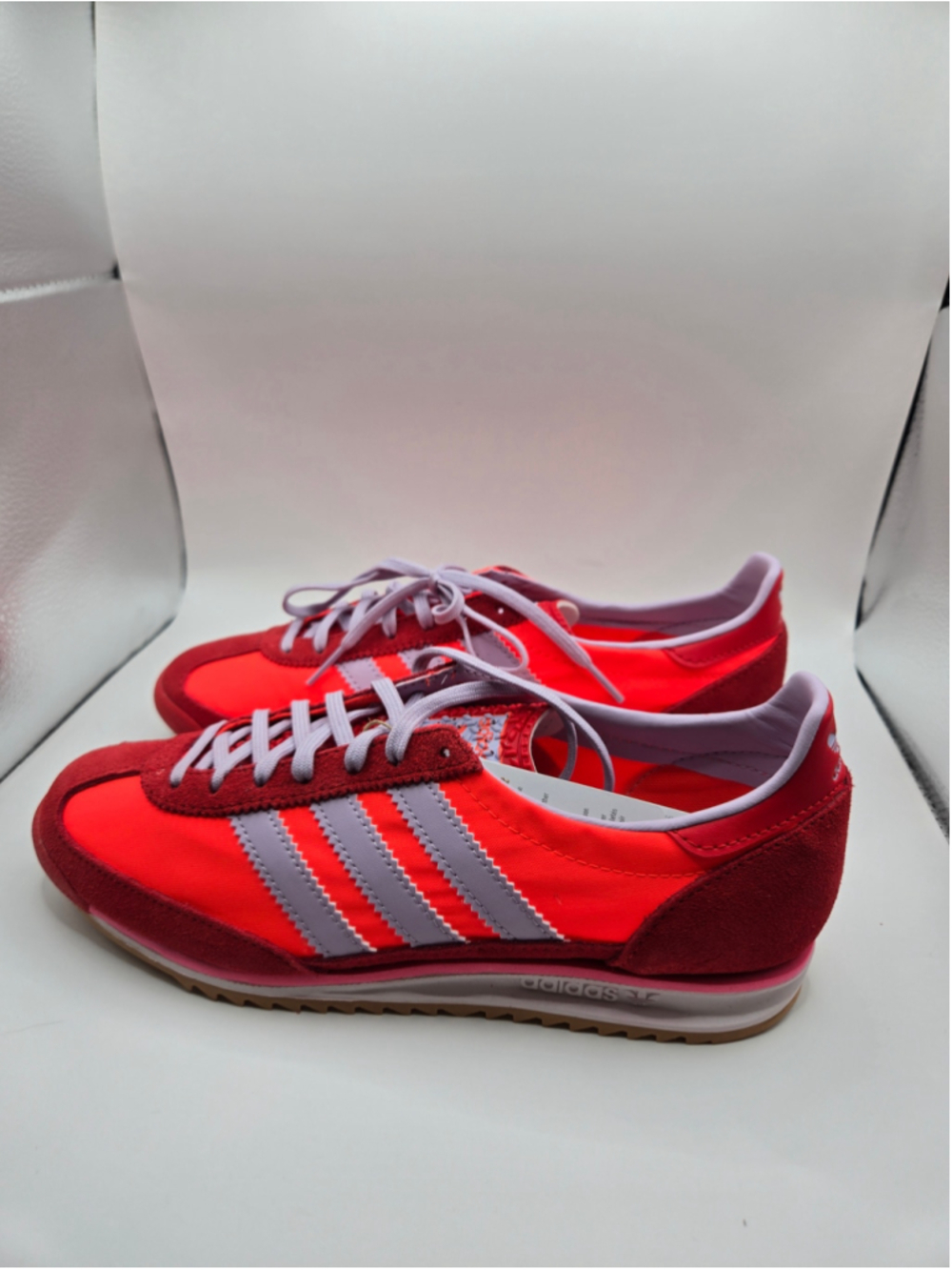 Women's Adidas Sneakers Red and Bright pink/orange size 8 - Picture 5 of 9